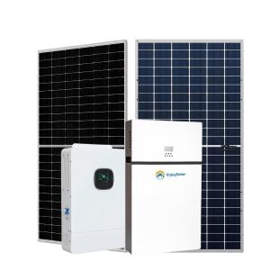Enjoy Solar 5kw 8kw 10kw hybrid solar system with lithium battery pack for house use